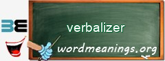 WordMeaning blackboard for verbalizer